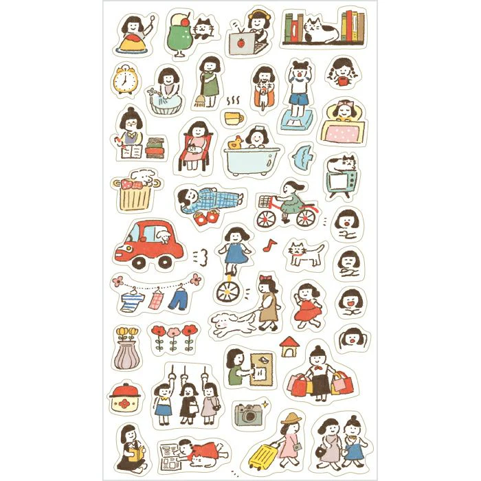 Furukawashiko Daily Seal Planner Sticker Sheet - Watashi Biyori - Our Life - Image 2