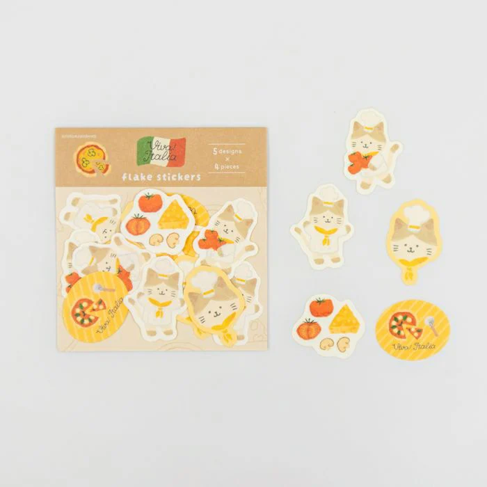 Furukawashiko Flake Stickers - Pizza Kitten - Image 2
