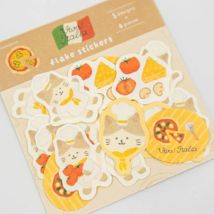 Furukawashiko Flake Stickers - Pizza Kitten - Image 3