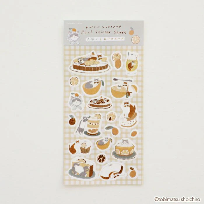 Furukawashiko Foil Sticker Sheet - Lemon Sweets - Image 2