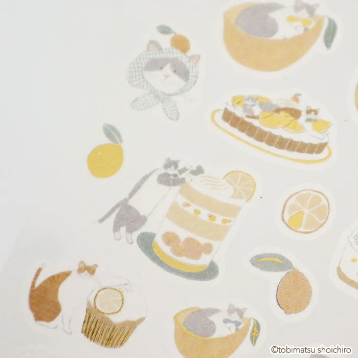 Furukawashiko Foil Sticker Sheet - Lemon Sweets - Image 4