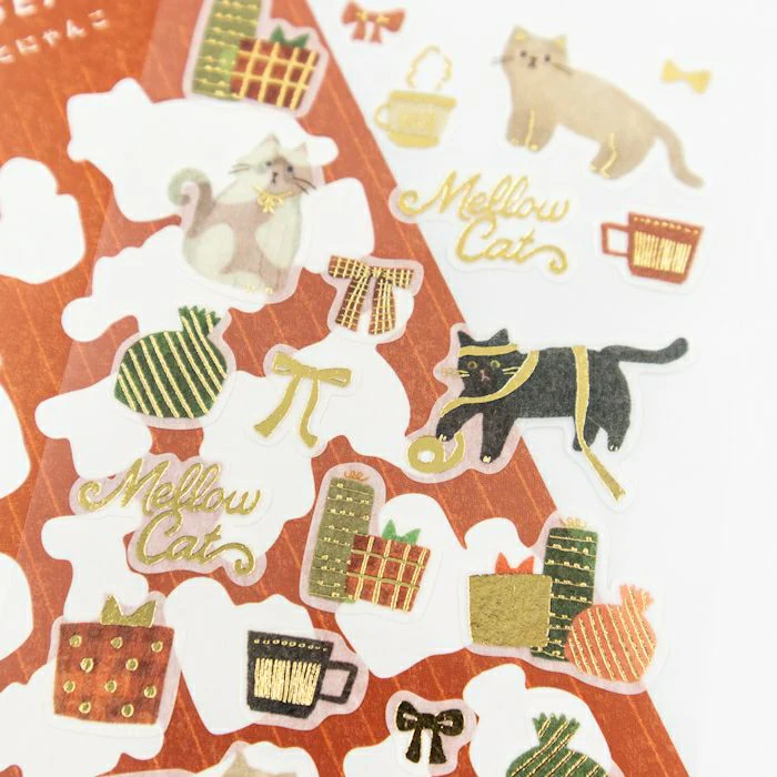 Furukawashiko Foil Sticker Sheet - Present and Cat - Image 3