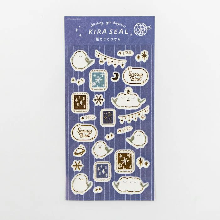 Furukawashiko Foil Sticker Sheet - Star and Bird - Image 2