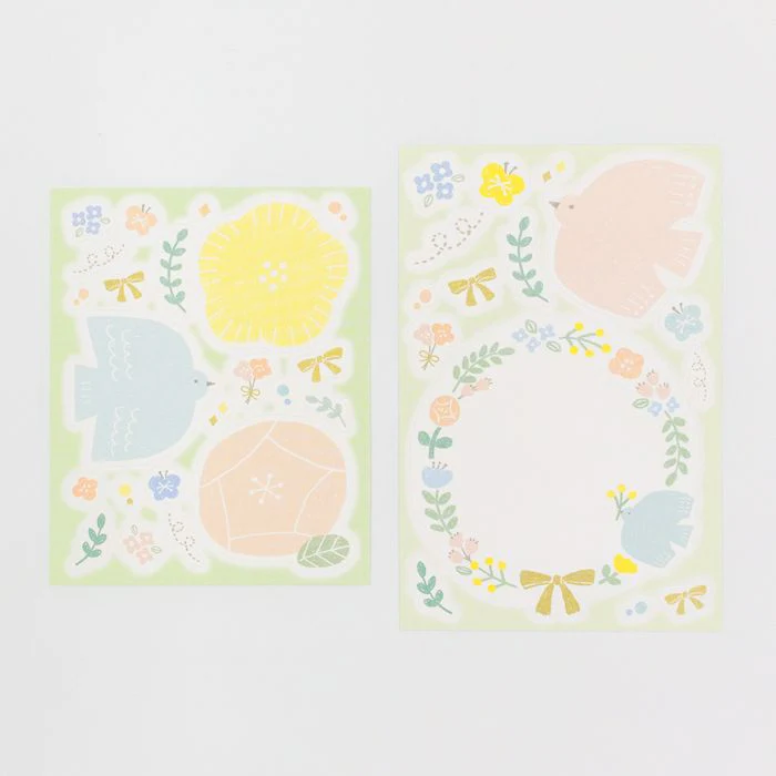 Furukawashiko Message Sticker Sheet - Flower - Image 4