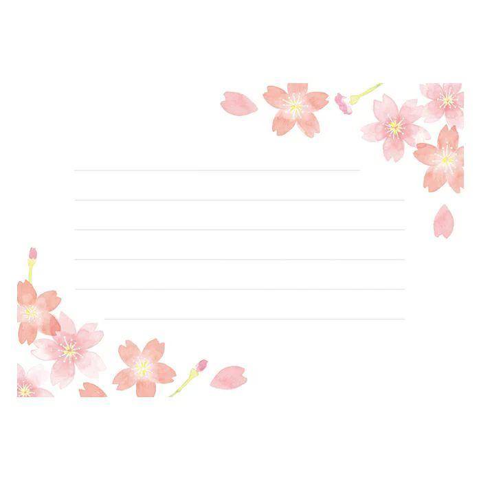 Furukawashiko Mini Horizontal Letter Set - Pink Sakura - Image 3