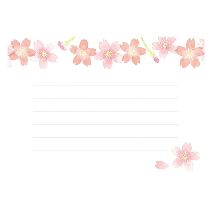 Furukawashiko Mini Horizontal Letter Set - Pink Sakura - Image 4