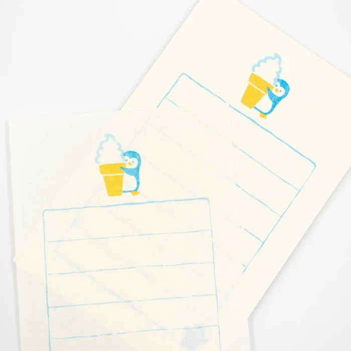 Furukawashiko Mini Letter Set - Soft Serve and Penguin - Image 3