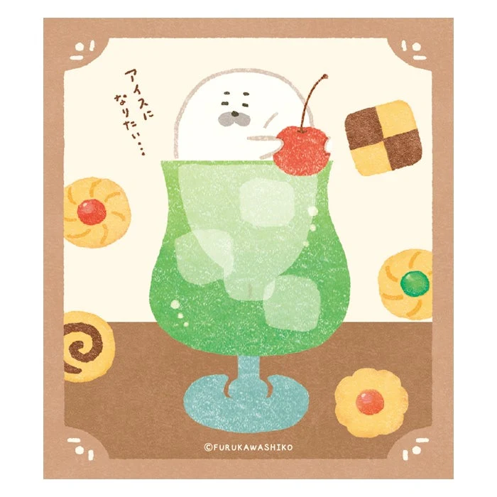 Furukawashiko Sweets Animal Workshop Memo Pads - Cream Seal - Image 2