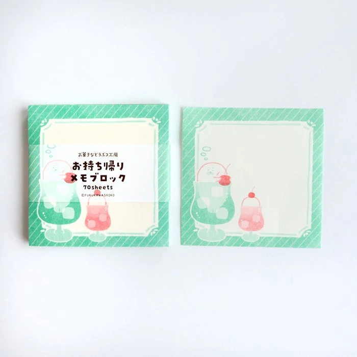 Furukawashiko Sweets Animal Workshop Takeaway Memo Pads - Cream Seal - Image 2