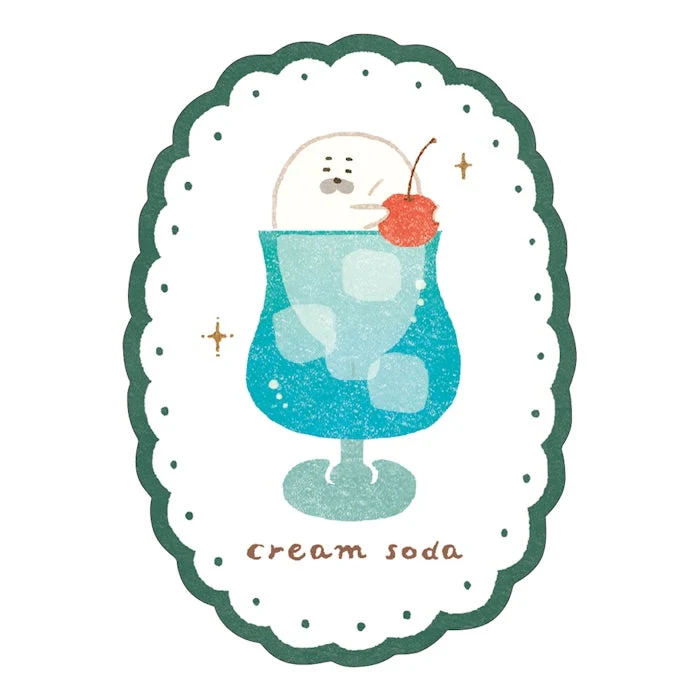 Furukawashiko Sweets Animal Workshop Sticker Set - Cream Seal - Image 2