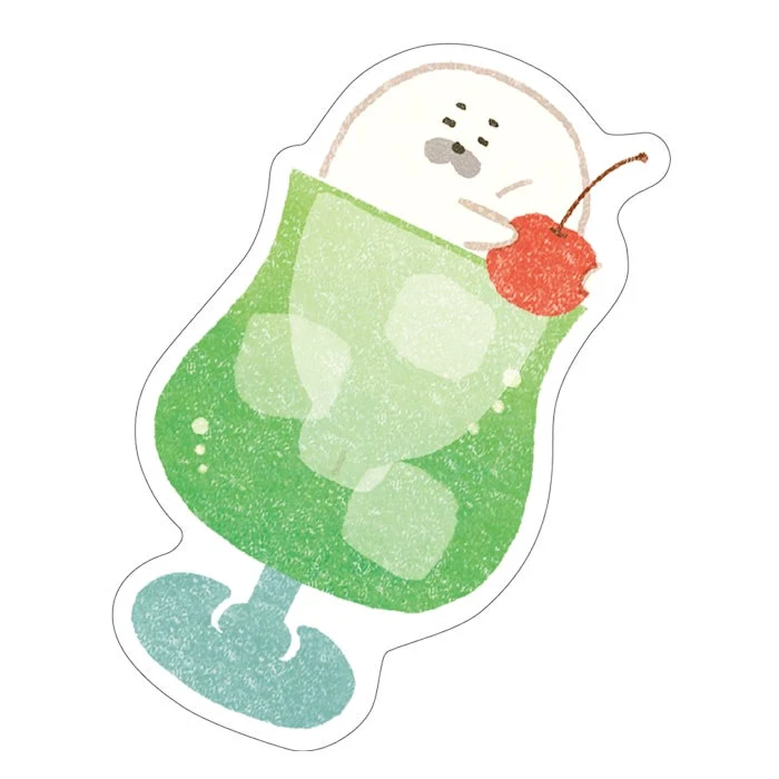 Furukawashiko Sweets Animal Workshop Sticker Set - Cream Seal - Image 3