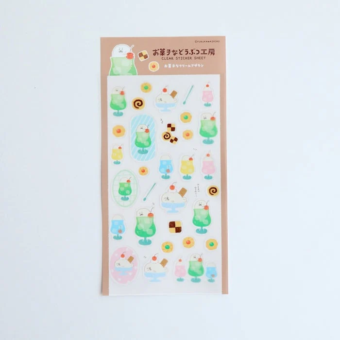 Furukawashiko Sweets Animal Workshop Sticker Sheet - Cream Seal - Image 2