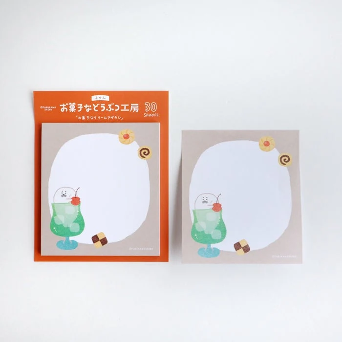 Furukawashiko Sweets Animal Workshop Sticky Notes - Cream Seal - Image 2