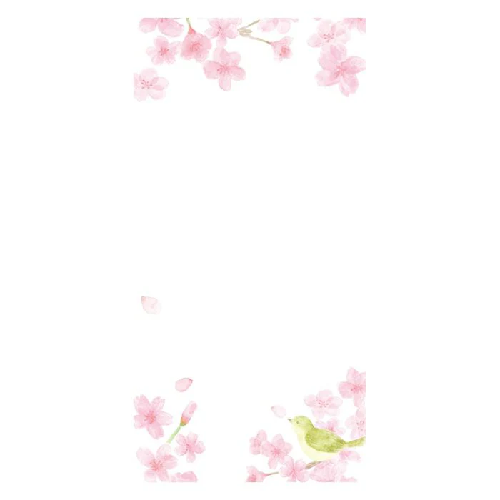 Furukawashiko Today's Letter - Cherry Blossoms and Japanese Warblers - Image 2
