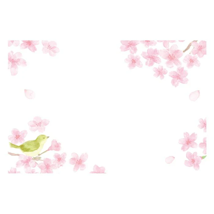 Furukawashiko Today's Letter Set - Cherry Blossom and Japanese Warblers - Image 2