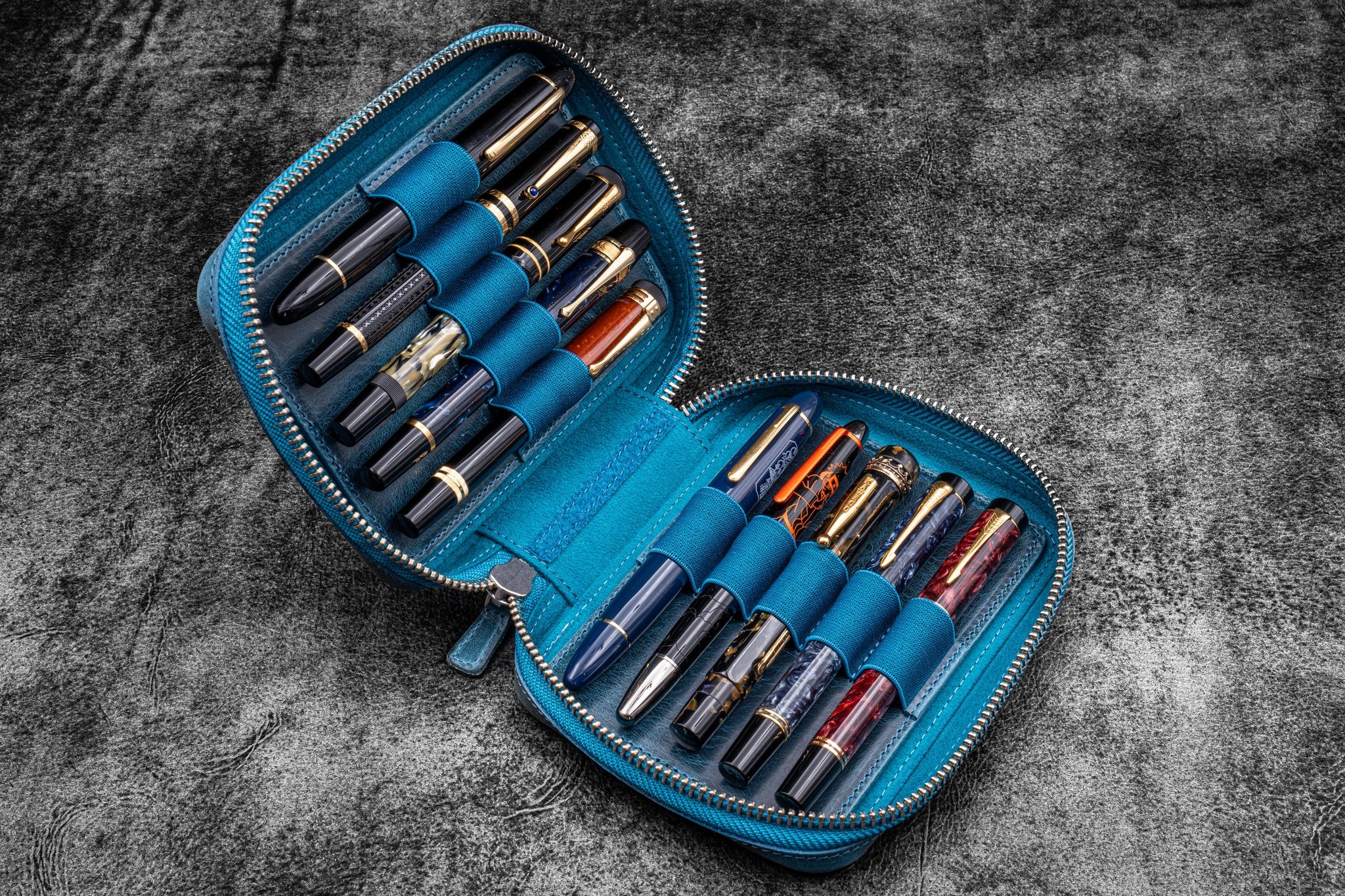 Galen Leather 10 Pen Expansi-Pouch Zipper Case - Image 11