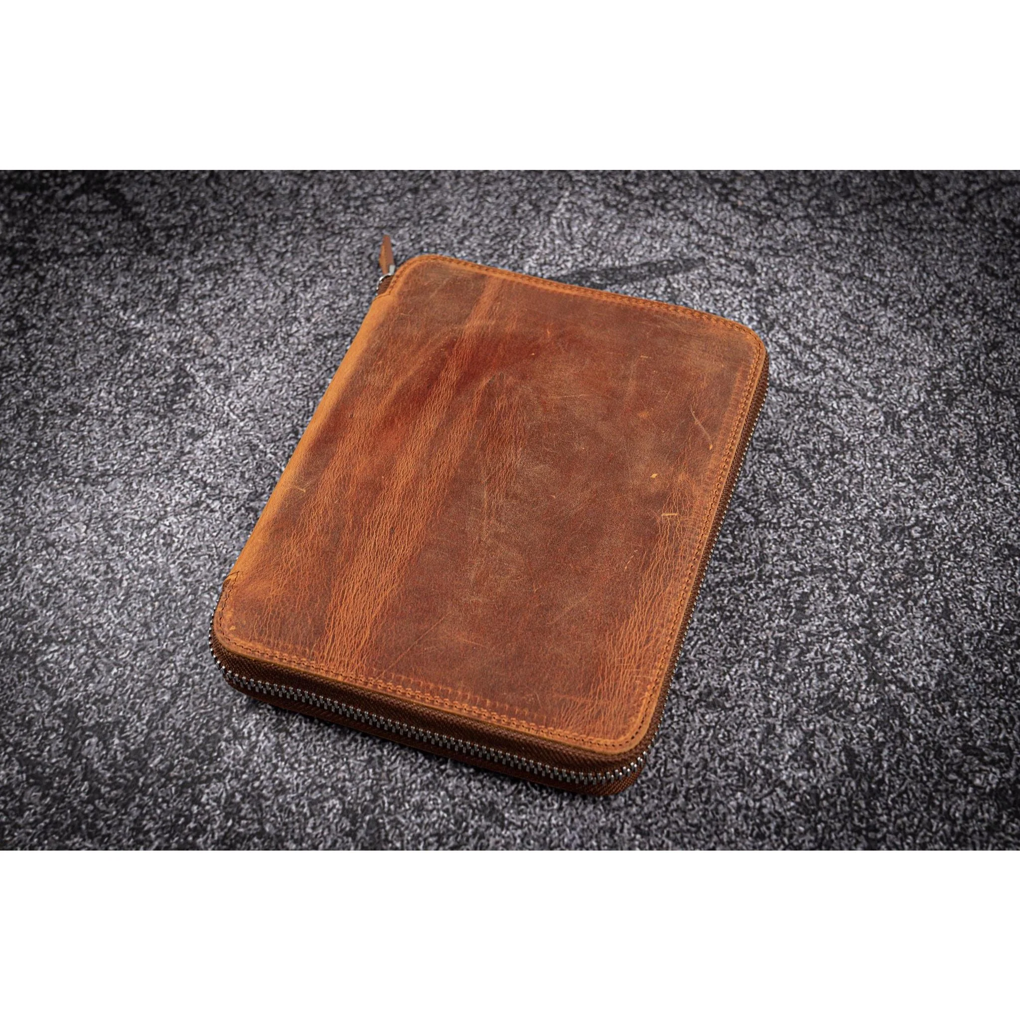 Galen Leather 20 Pen Zipper Case - Image 11