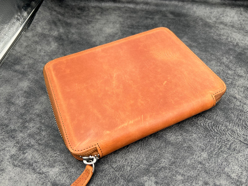 Galen Leather 20 Pen Zipper Case - Image 17
