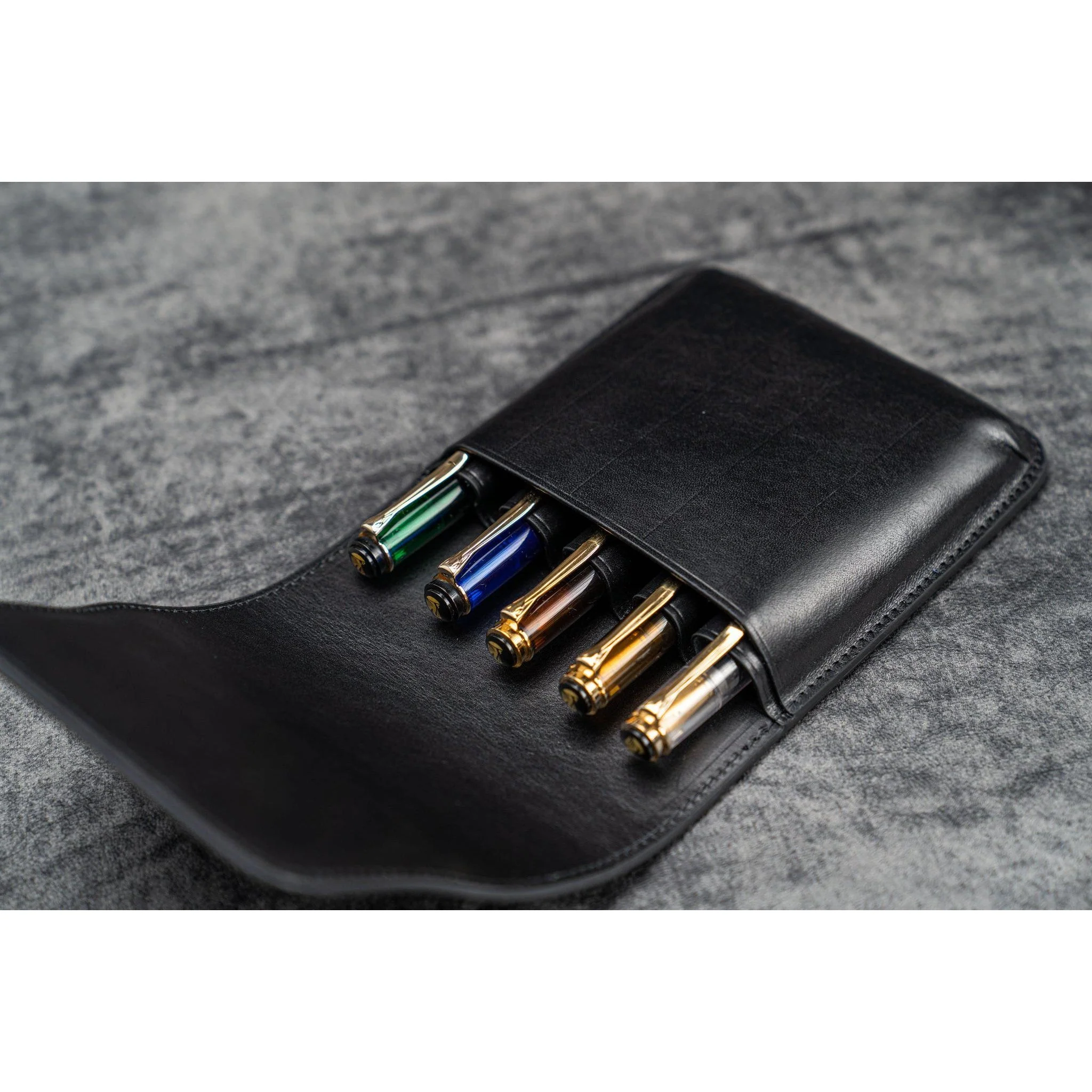 Galen Leather 5 Pen Flap Case - Image 2