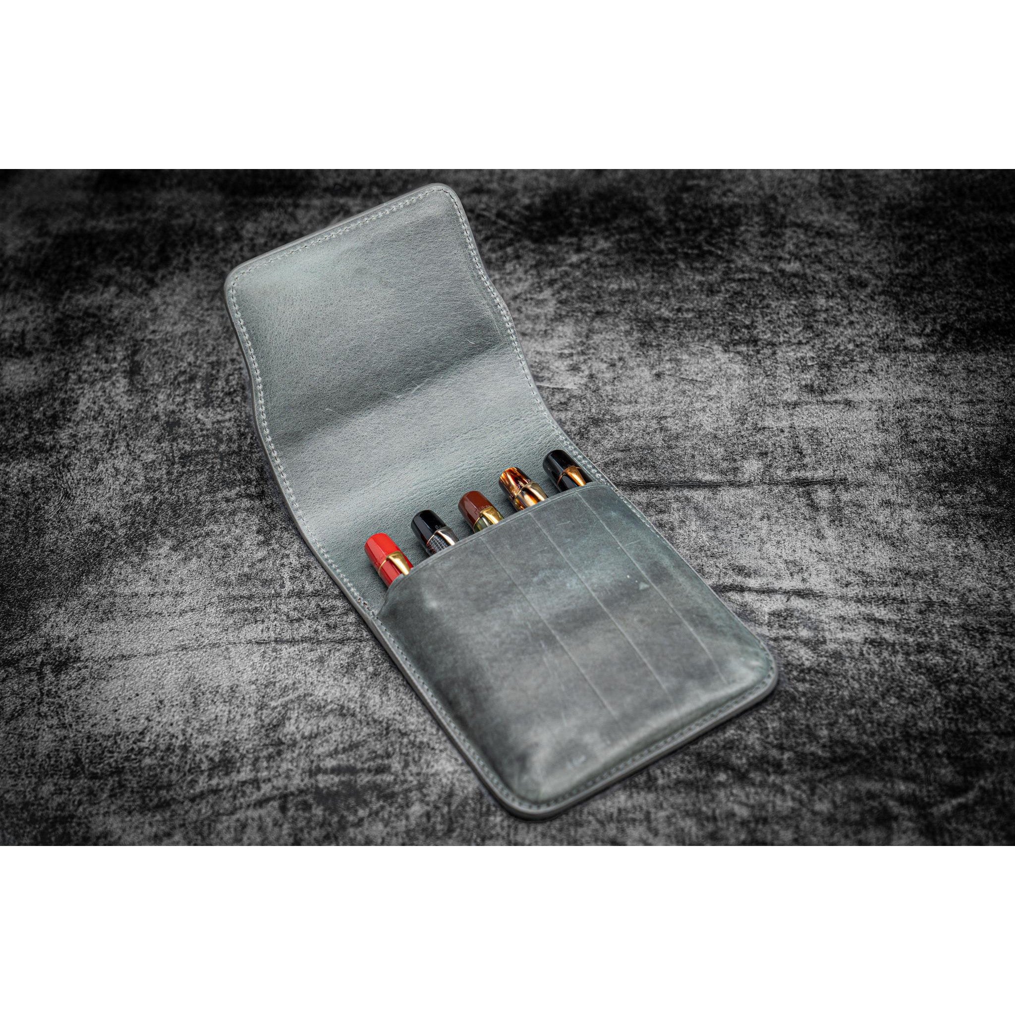 Galen Leather 5 Pen Flap Case - Image 21