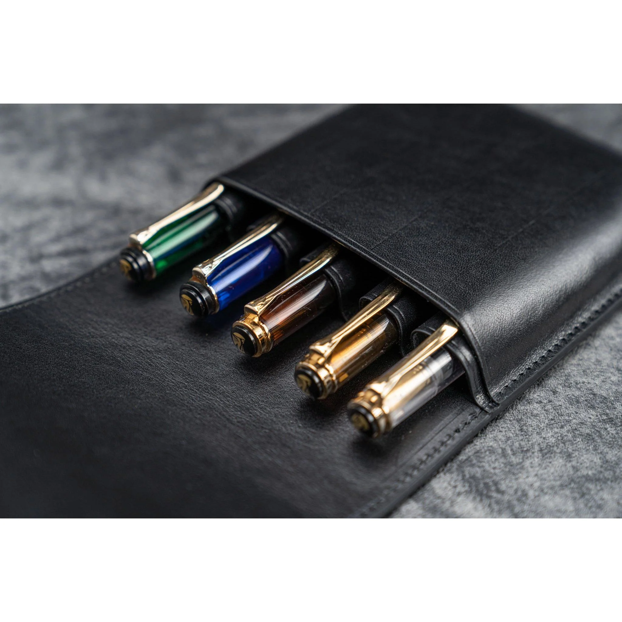 Galen Leather 5 Pen Flap Case - Image 3