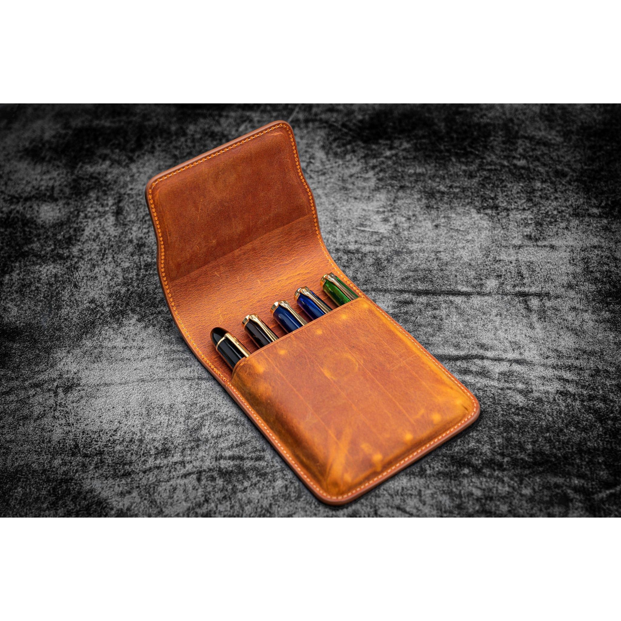 Galen Leather 5 Pen Flap Case - Image 9