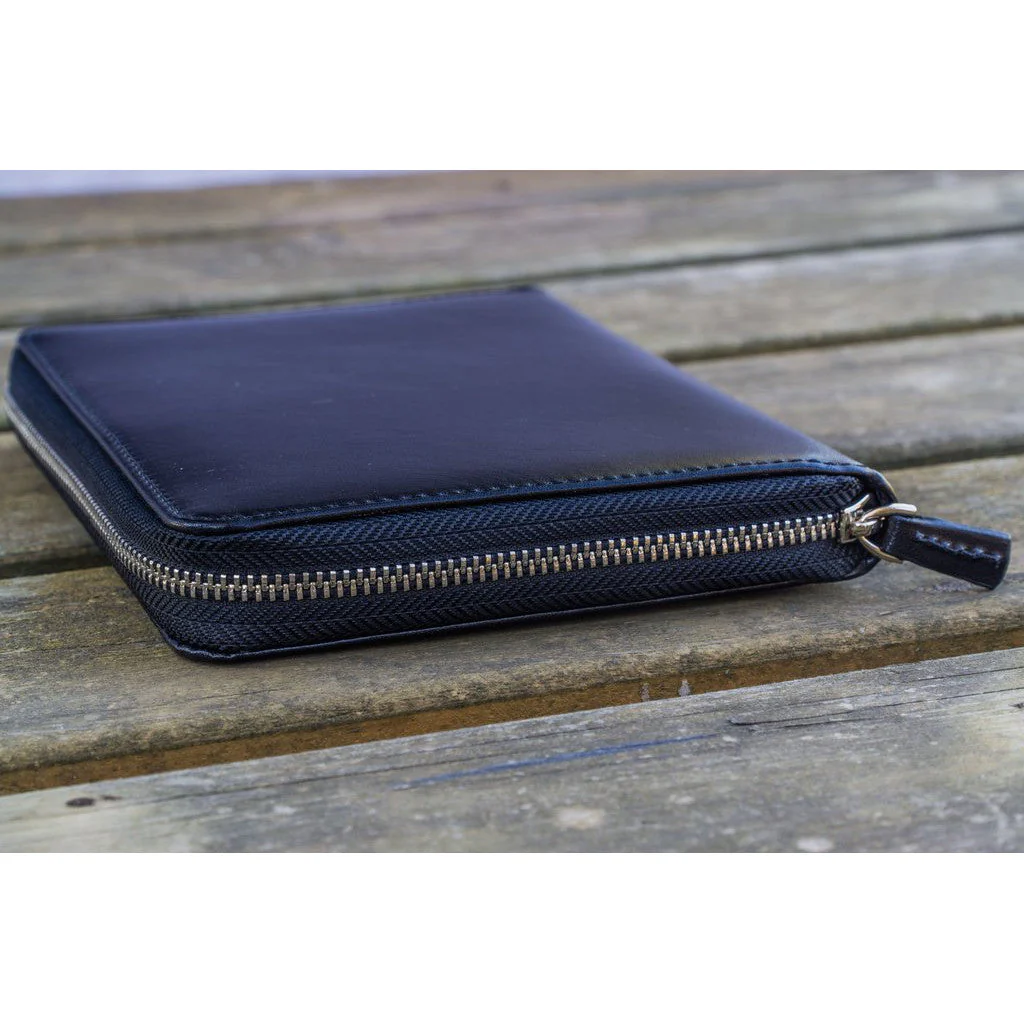 Galen Leather 5 Pen Zipper Case - Image 3