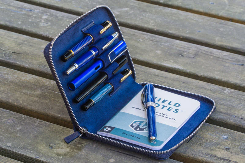 Galen Leather 5 Pen Zipper Case - Image 36