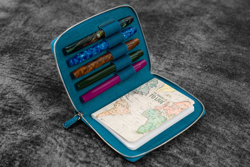 Galen Leather 5 Pen Zipper Case - Image 40