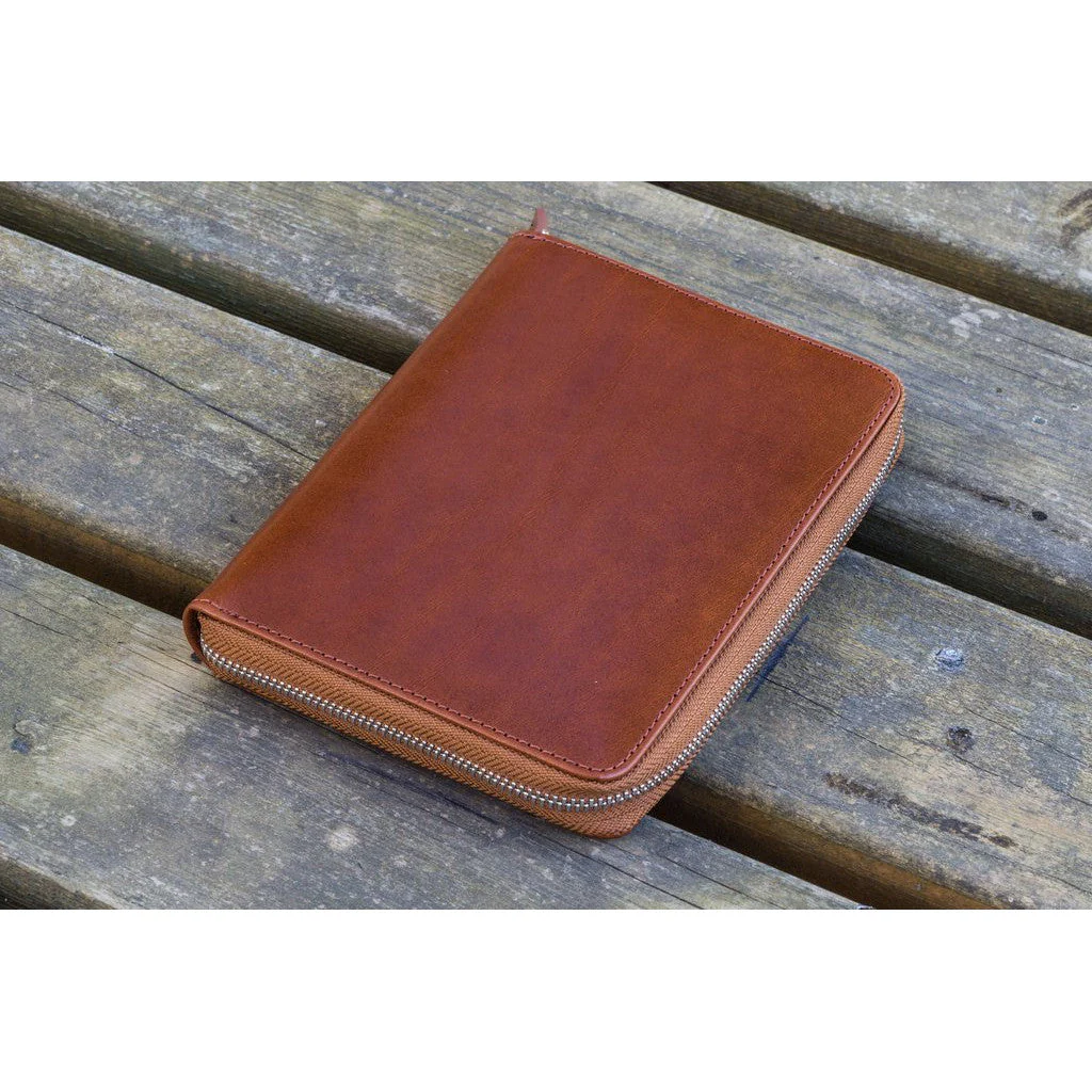 Galen Leather 5 Pen Zipper Case - Image 5