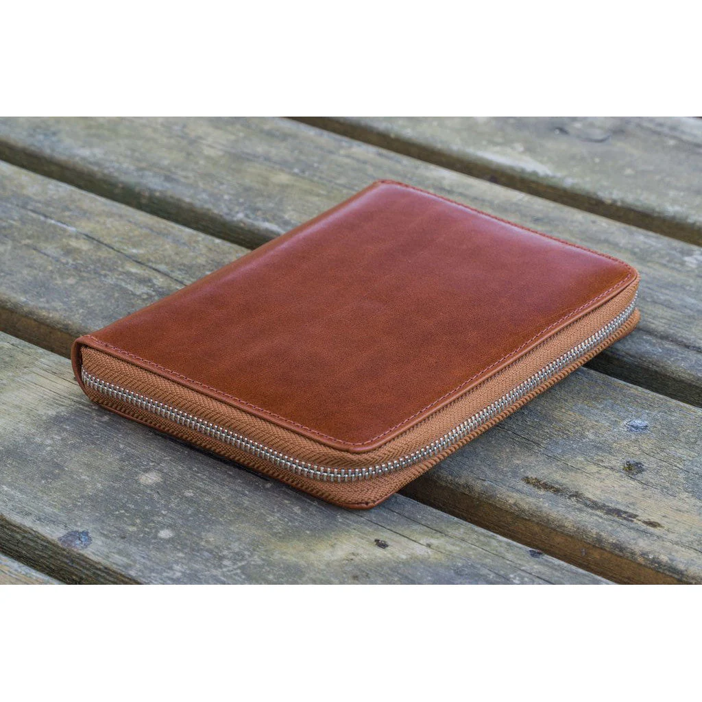 Galen Leather 5 Pen Zipper Case - Image 6