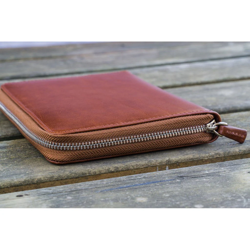 Galen Leather 5 Pen Zipper Case - Image 7