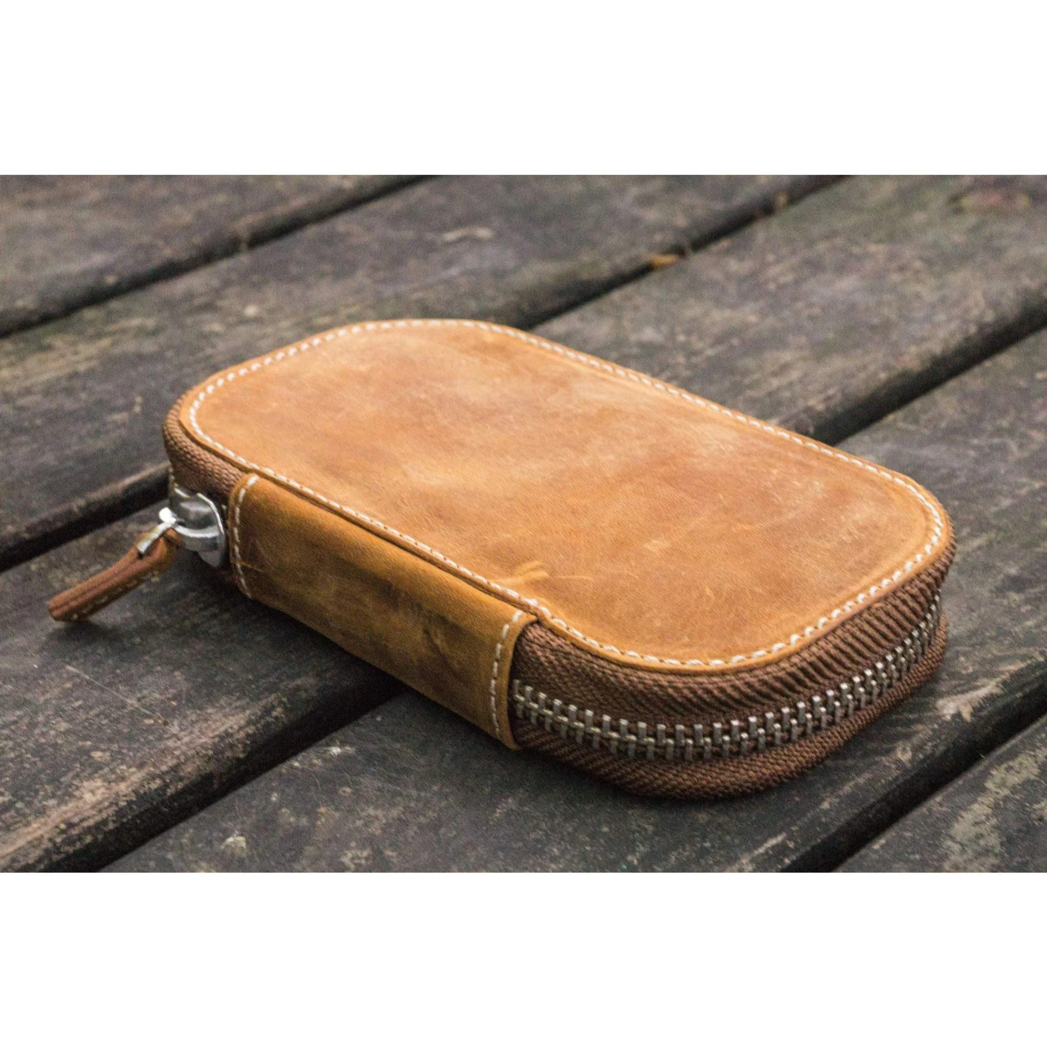 Galen Leather 6 Pen Zipper Case - Image 13