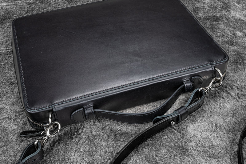 Galen leather Leather Compendium Bag - A4 - Image 2