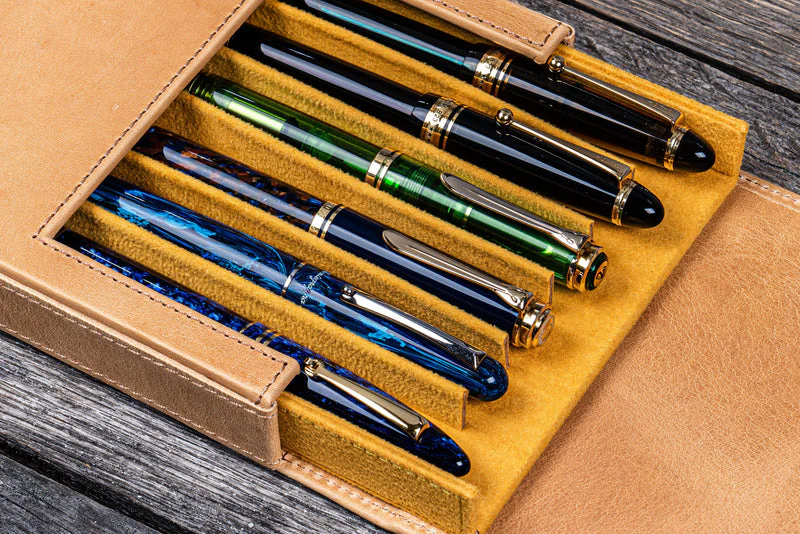 Galen Leather Magnum Opus 6 Slot Pen Case - Image 20