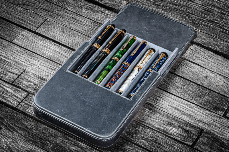 Galen Leather Magnum Opus 6 Slot Pen Case - Image 29