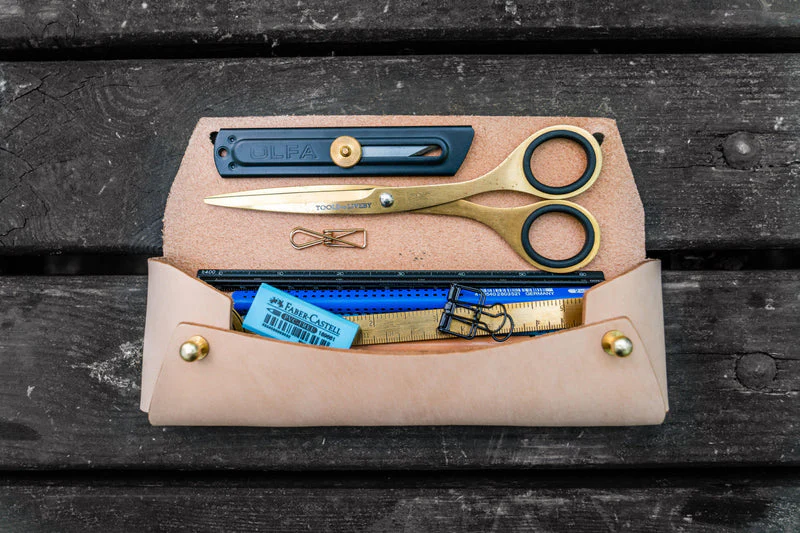 Galen Leather Student Leather Pencil Case - Image 6