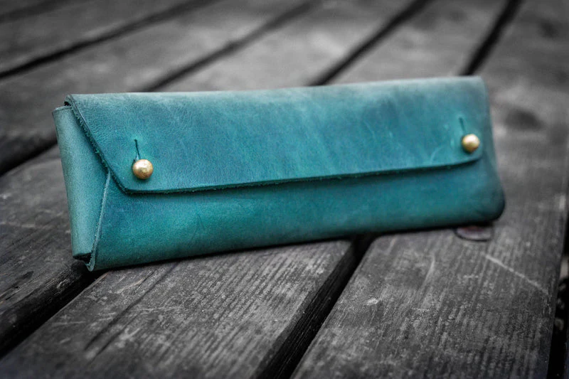 Galen Leather Student Leather Pencil Case - Image 7