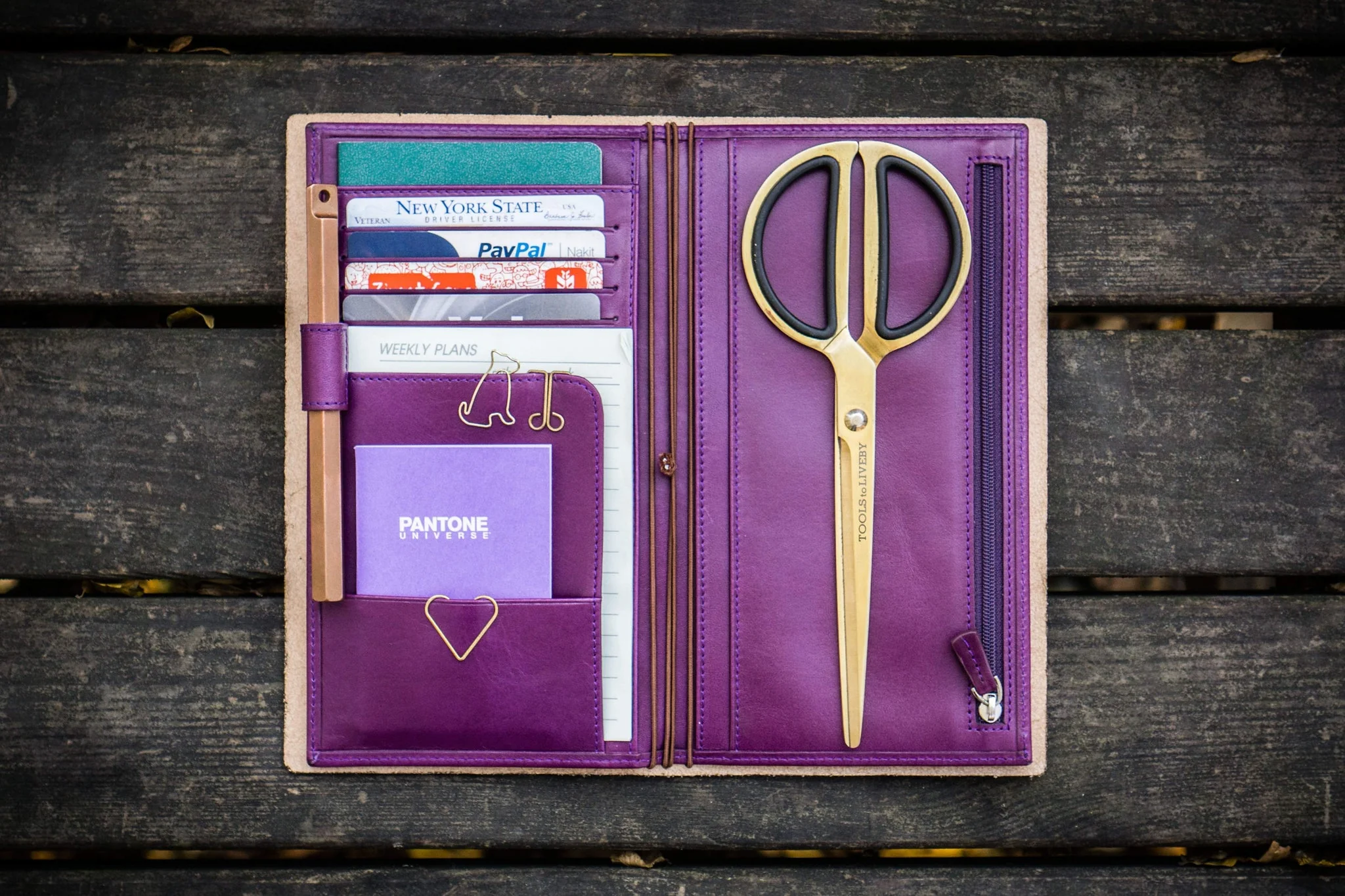 Galen Leather Traveler's Wallet Insert - Regular Size / Hobonichi Weeks Cover - Image 22