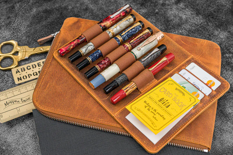 Galen Leather Writer's Bank Bag - Pen Pouch - Image 2