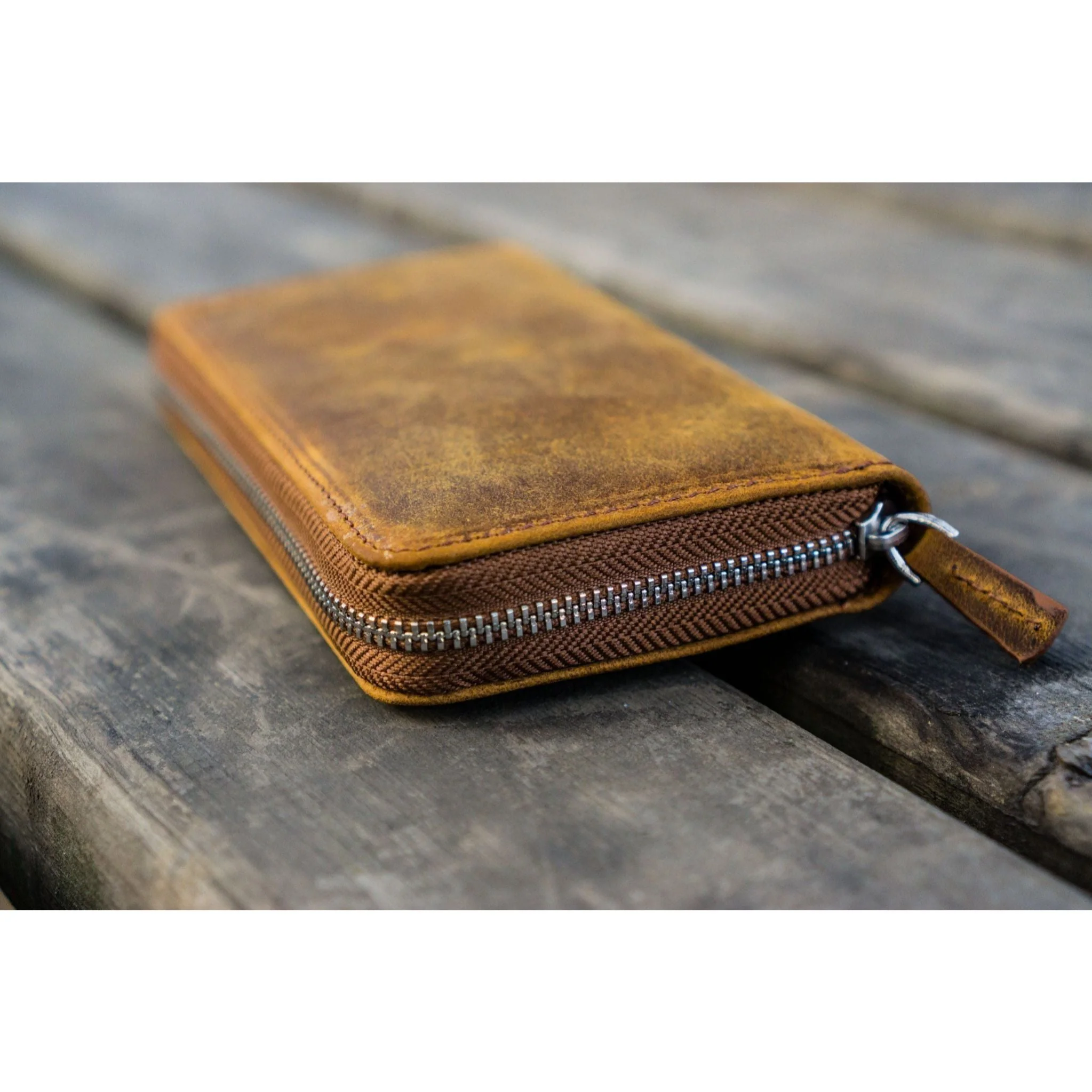 Galen Leather 3 Pen Zipper Case - Image 18