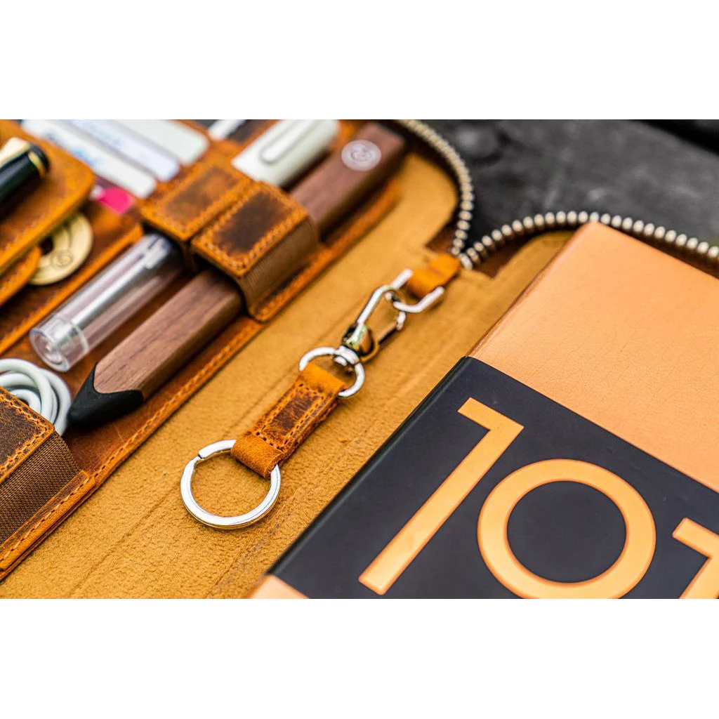 Galen Leather Zipped A5 Notebook Folio - Image 3