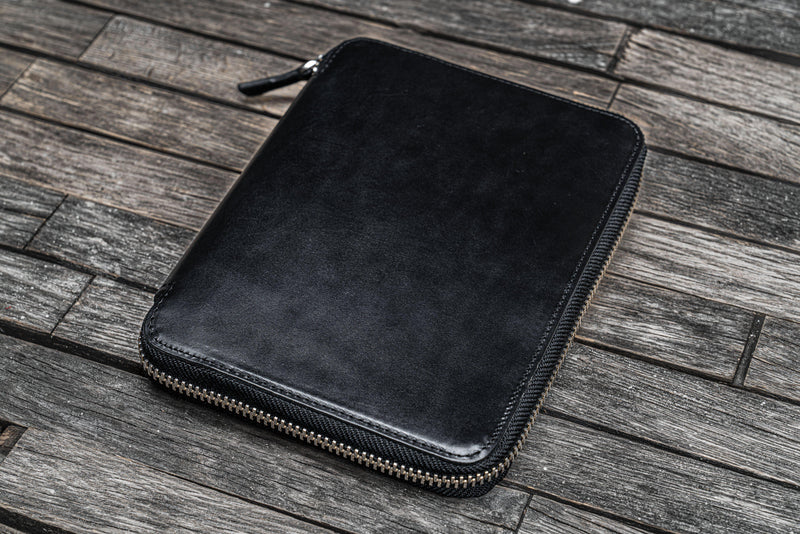 Galen Leather Zipped B6 Notebook Folio - Image 8