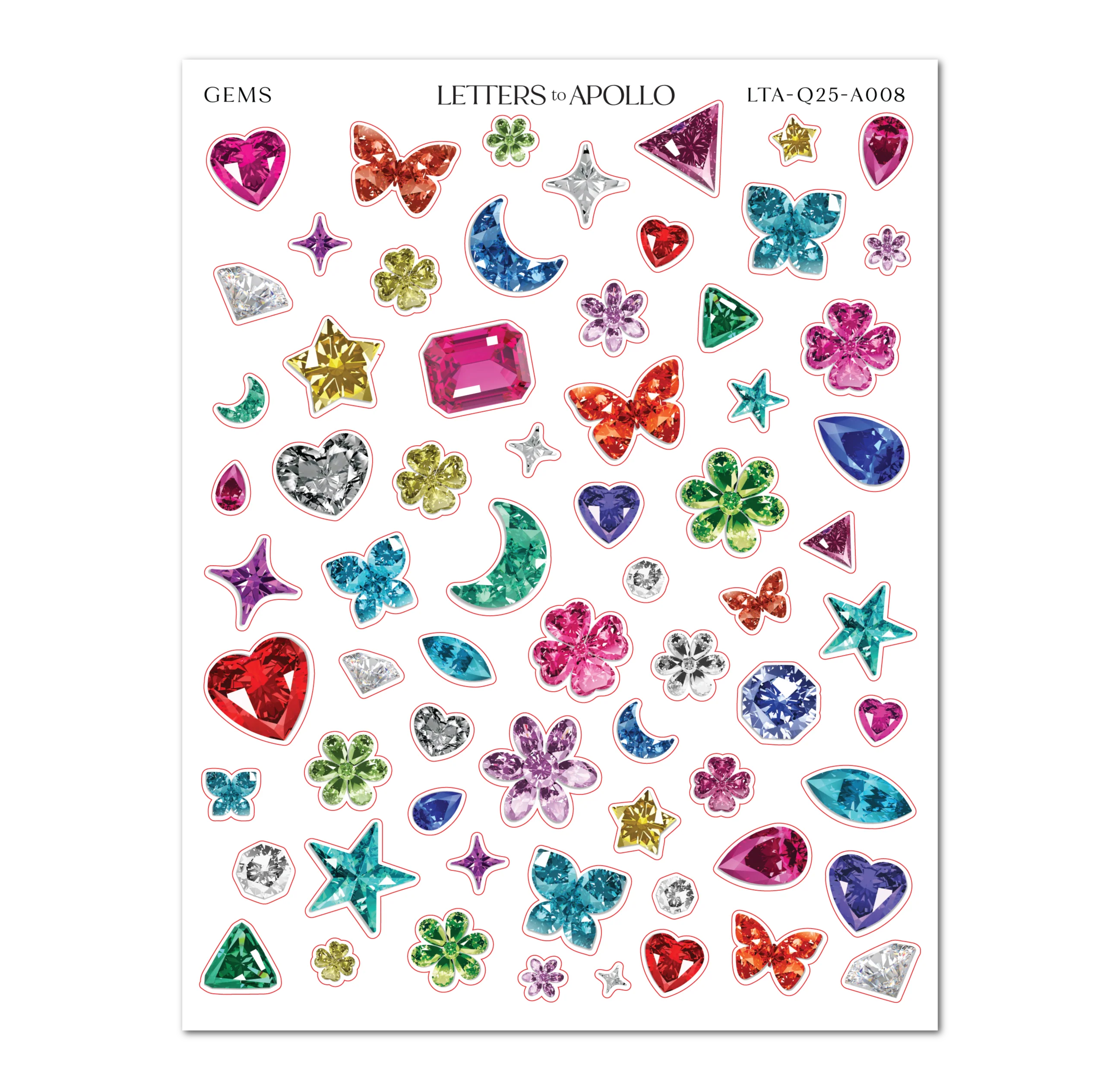 Letters to Apollo - Gems Sticker Sheet
