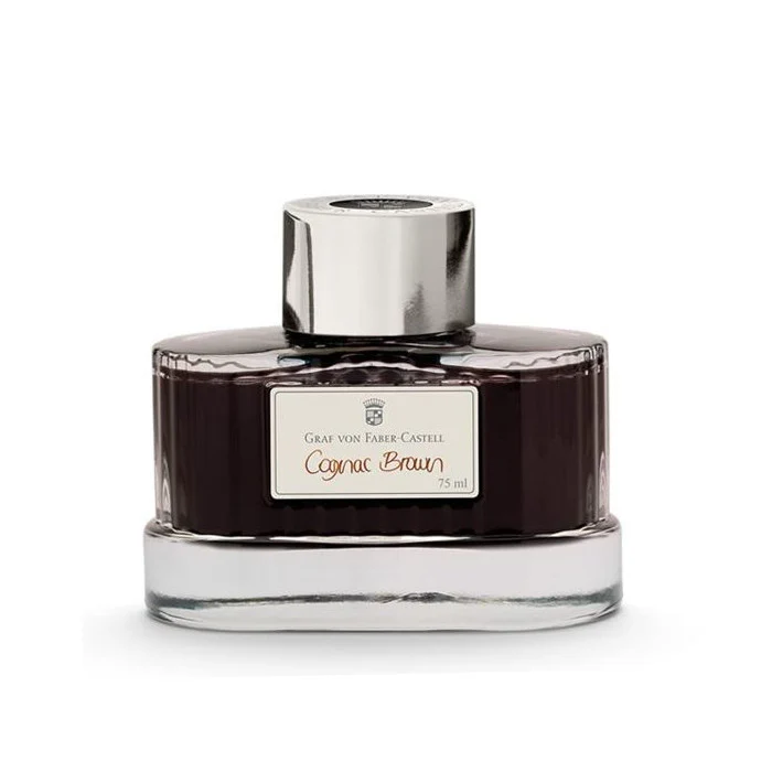 Graf von Faber-Castell Cognac Brown - 75ml Bottled Ink - Image 2