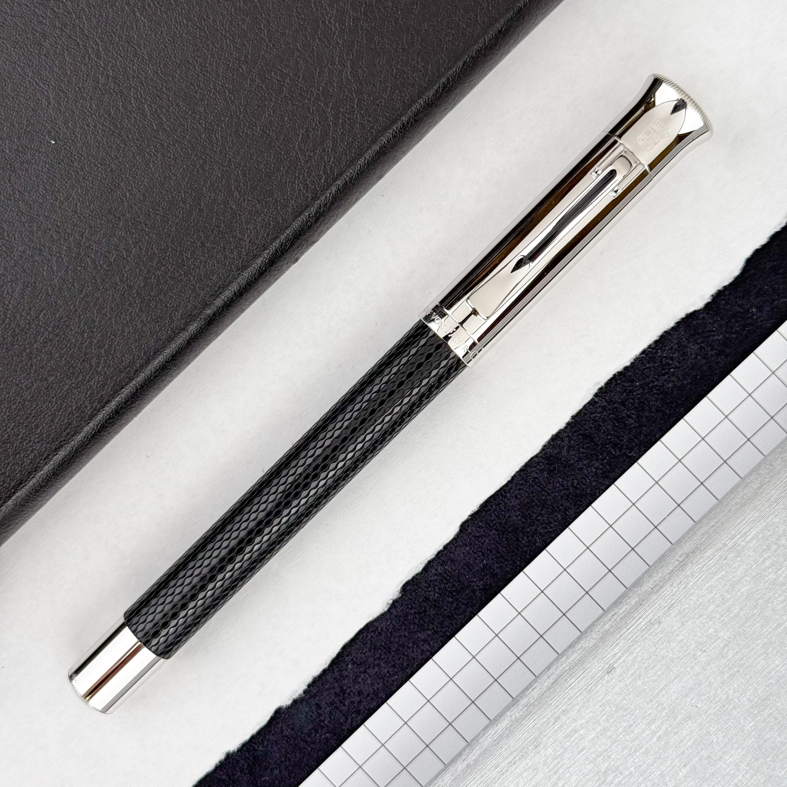 Graf von Faber-Castell Guilloche Fountain Pen - Black - Image 2