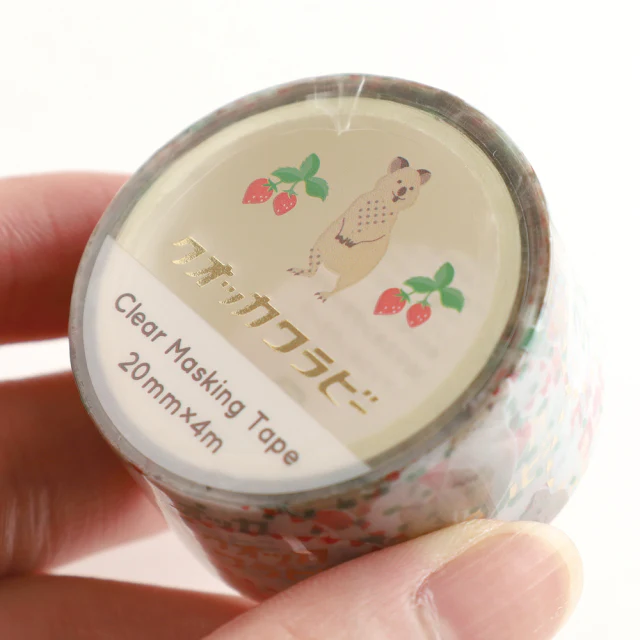 Green Flash Animal Department Store Gold Foil Clear Masking Tape - Quokka - Image 4
