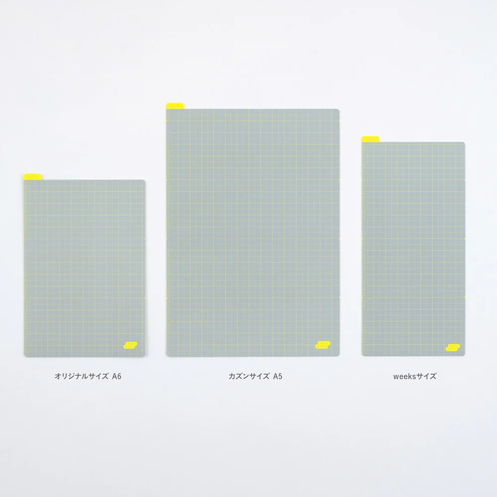 Hobonichi Pencil Board for A6 Size - Ice Gray x Yellow - Image 2