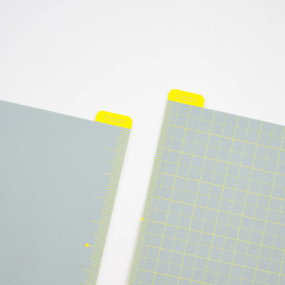 Hobonichi Pencil Board for A6 Size - Ice Gray x Yellow - Image 3