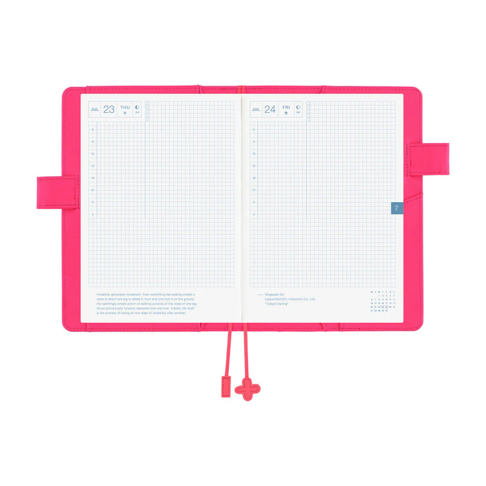 Hobonichi Techo A5 Cousin Planner Set - Makoto Matsubayashi: Pink Flowers (April Start) - Image 9